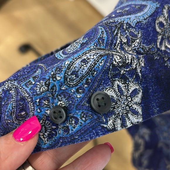 Wrangler Men's George Strait Long Sleeve Button Down Shirt- Bold Paisley | 3XL - Picture 7 of 9